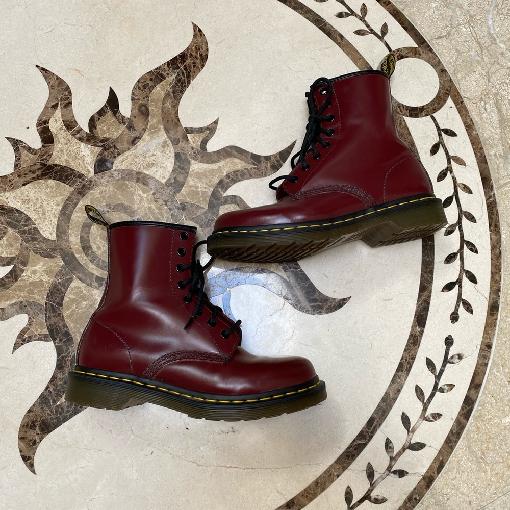 Burgundy Dr. Martens Boots